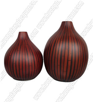 Set of 2 bamboo vases
