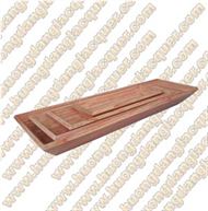 Rectangle tray set 4 for decoration, 100% natural bamboo