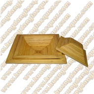 Square tray for storage with high quality bamboo material