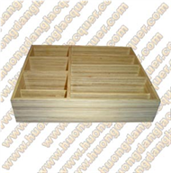 Bamboo tray with compartments , natural bamboo material, eco-friendly and food safe