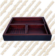 Big bamboo tray with 3 pcs inner, handmade and eco-friendly