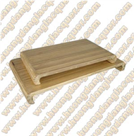 Natural bamboo rectangle tray set 2, eco-friendly and food safe