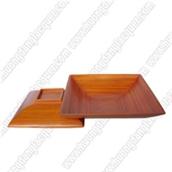 set of 2 bamboo square trays by HuongDangLacquer in Vietnam 