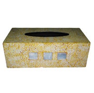 tissue box 3 square MOP 