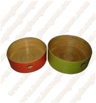 Bamboo round tray with one hole