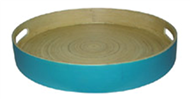Big Round Tray, safety food inside, lacquer outside, bamboo material
