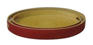 Natural Bamboo Tray with lacquer outside, high quality in Vietnam