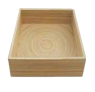Natural bamboo square tray