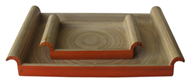 Bamboo curved tray with eco-friendly material  