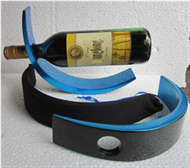 wine bottle holder with fabric sock