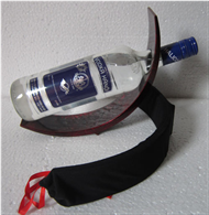wine bottle holder with fabric sock