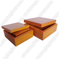 set of 3 bamboo square boxes