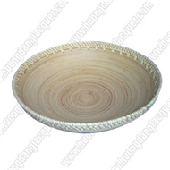 Round bamboo bowl 