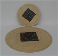 round table-mat with coconut inlay