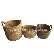 set of 3  Water Hyacinth baskets