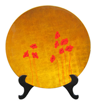 round dish with stand