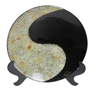 round dish with stand