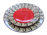 set of 2 round dishes