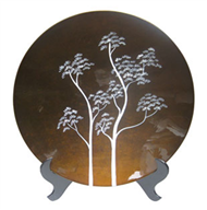 round dish with stand