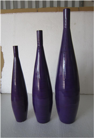set of 3 bamboo vases