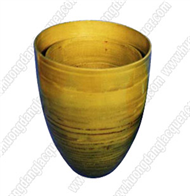 set of 2 bamboo square vases