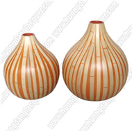 set of 2 bamboo vases