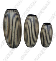 Set of 3 bamboo vases