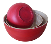 set of 3 bamboo bowl