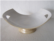 Bamboo tray with high stand- natural color, table fruit tray in Vietnam