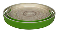 Green bamboo tray, decoration bamboo tray from Vietnam