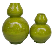 set of 2 bamboo vases