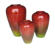  set of 3 bamboo vases