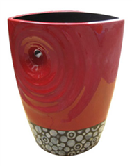  lacquer vases 