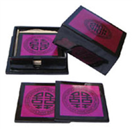 square box with 6 coasters