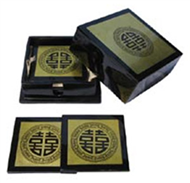 square box with 6 coasters