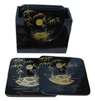 set of 6 square coasters