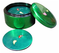 round box with 6 coasters