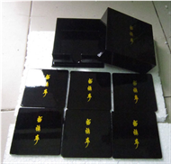 square box with 6 coasters