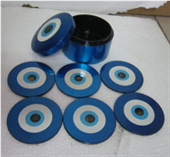 round box with 6 coasters