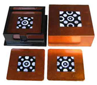 square box with 6 coasters
