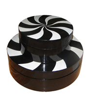  set of 2 round boxes