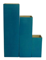 set of 3 square vases