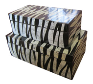 set of 2 rectangular boxes