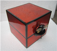 square box with dragonfly key