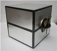 square box with dragonfly key