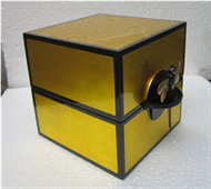 square box with dragonfly key