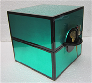 square box with dragonfly key