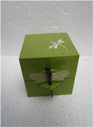 square box with dragonfly key
