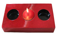 candle holder with 3 candles