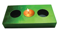 candle holder with 3 candles